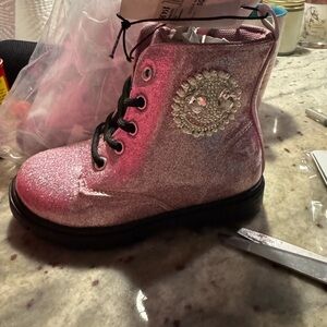 Sparkly Pink Kids Boots